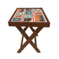 Folding Side Table - Teak Wood - Express Coffee Nutcase