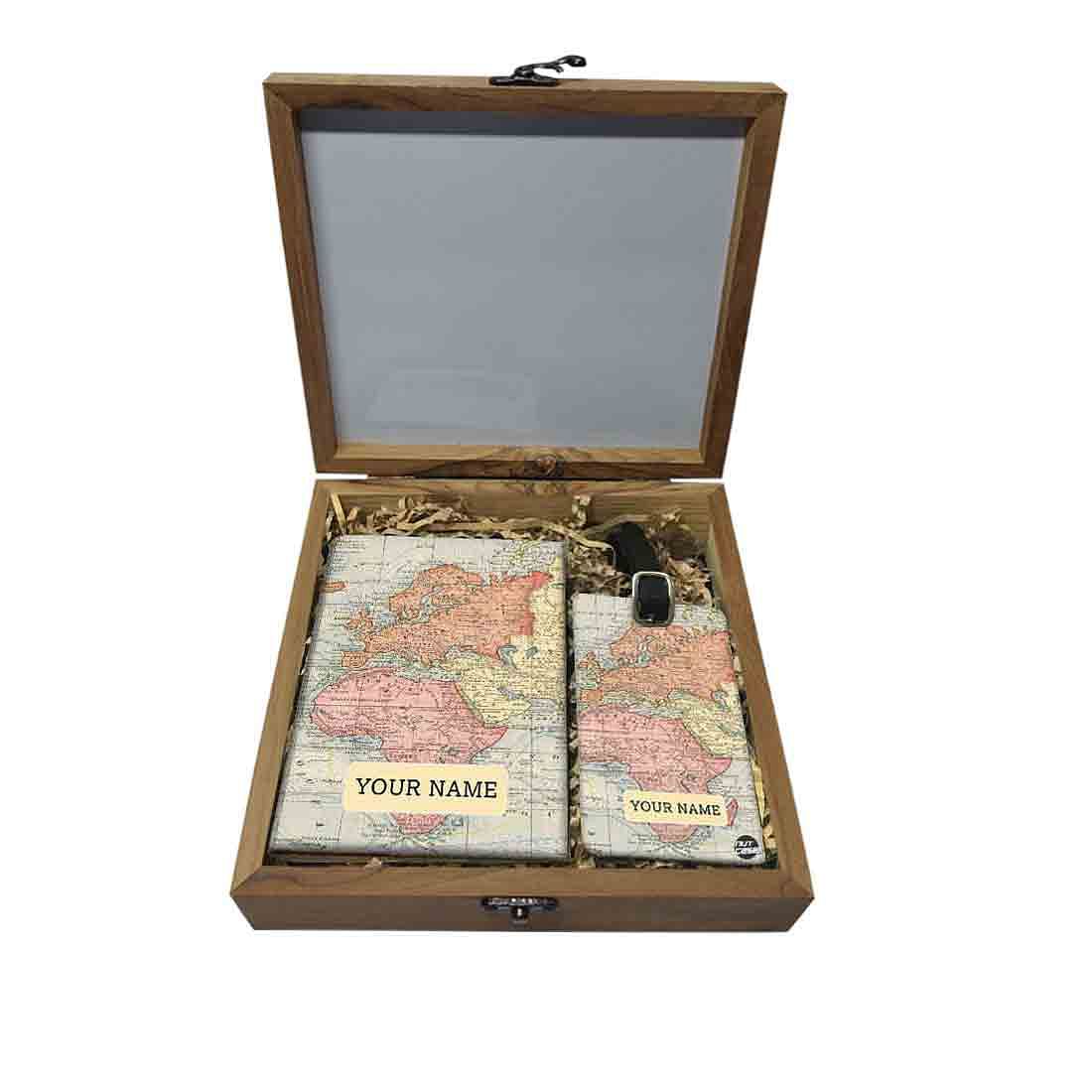 Personalised Passport Holder - Vintage Map Nutcase