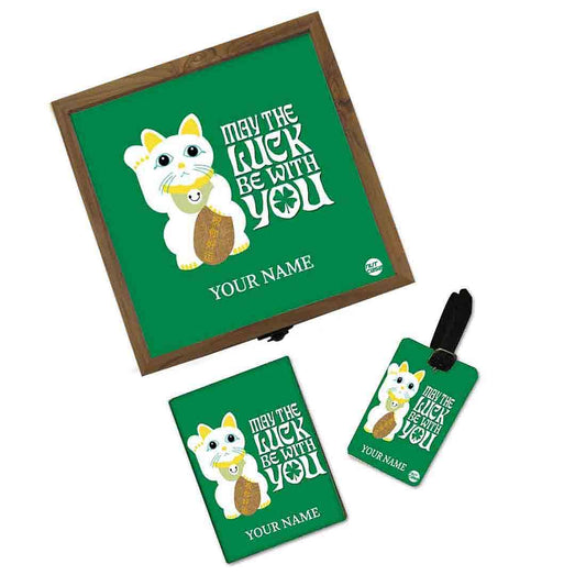 Personalised Passport Holder - Lucky Cat Nutcase