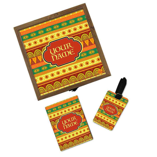 Personalized Travel Gifts - Yellow Ethnic Nutcase