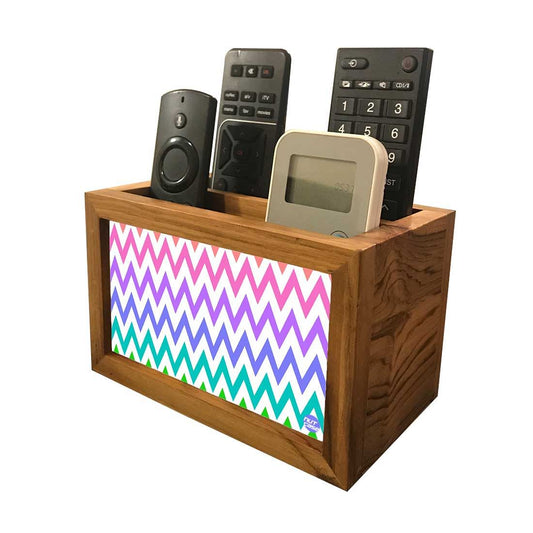 Trendy Remote Control Organizer For TV / AC Remotes -  Colorful  Waves Nutcase