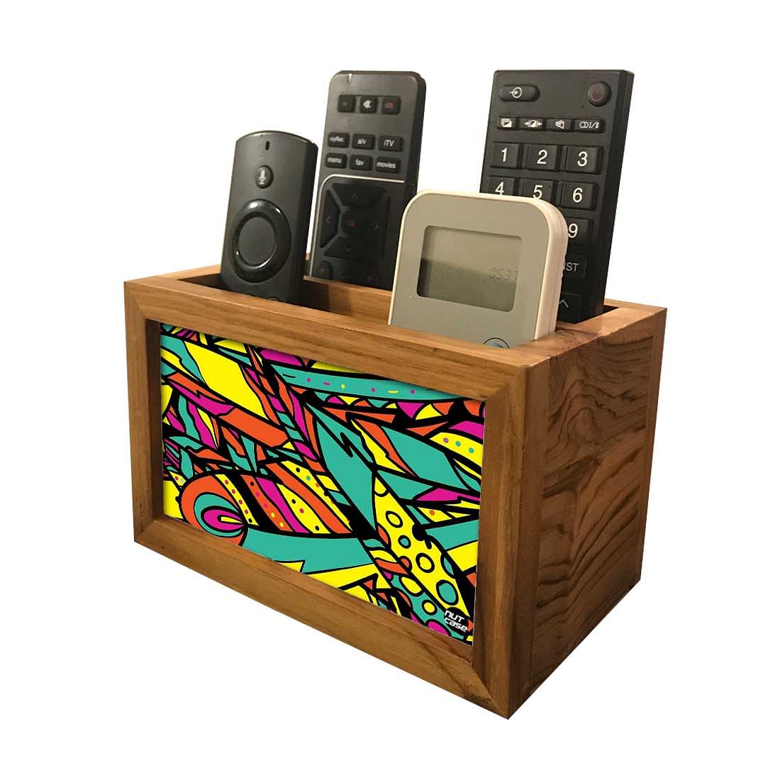 Remote Holder for Table For TV / AC Remotes - Leaves Pattern Nutcase