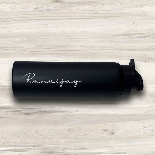 Personalized Steel Sipper Water Bottle With Engraving for Office Use