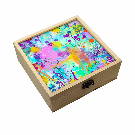 Jewellery Box Makepup Organizer -  Colorful Watercolor Nutcase