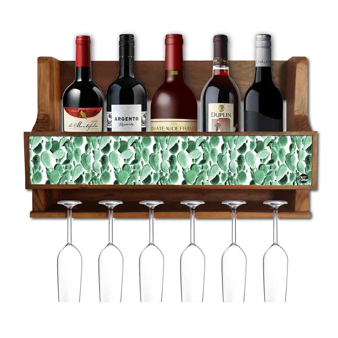 Wine Glass Drying Rack And Bottle Holder Wooden Wine Storage Glasses Hook  Stand Organizer Tray With