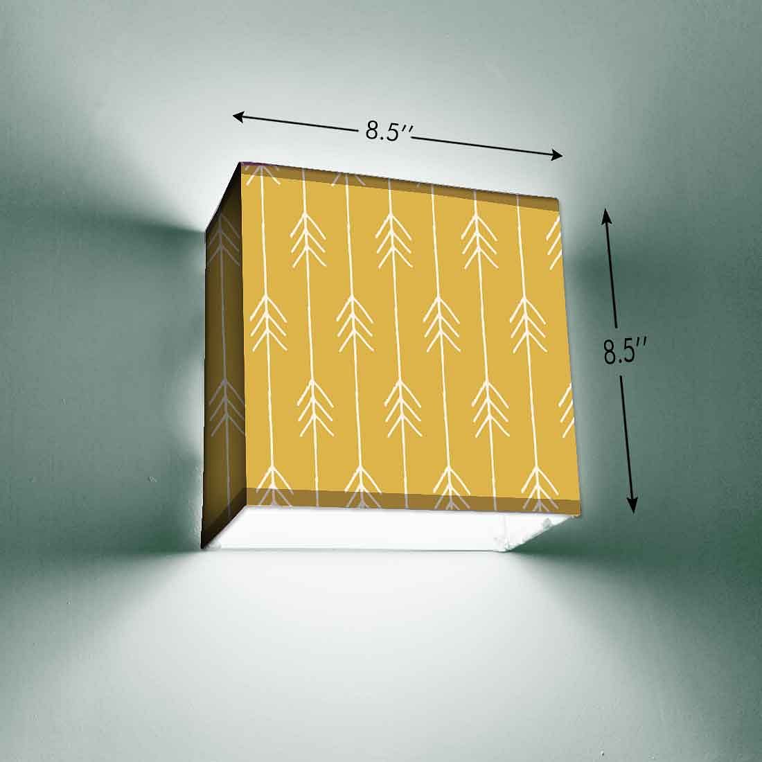 Yellow Square Wall Lamp Light - Arrow Nutcase