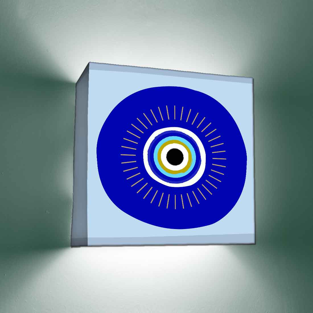 Get Designer Square Night Wall Lamp for Bedroom Living Room Nutcase