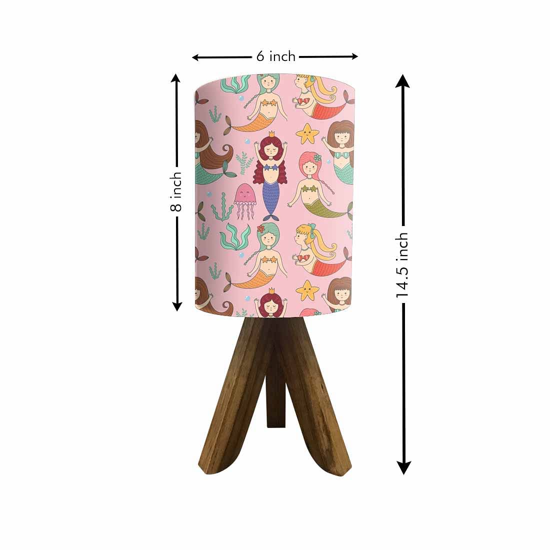 Wooden Base Lamp For Kids - Mermaid Nutcase