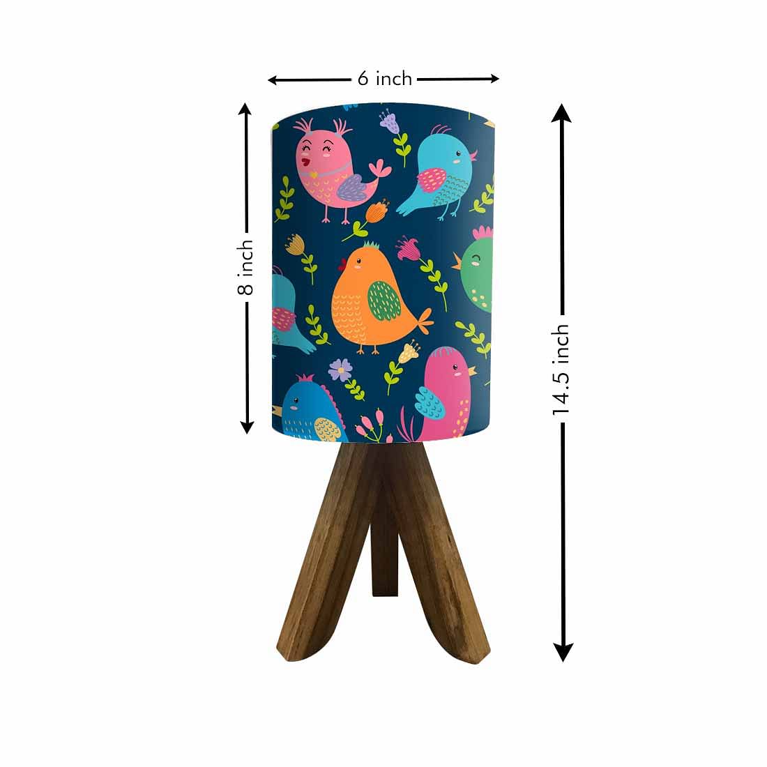 Wood Base Table Lamps - Cute Birds Nutcase