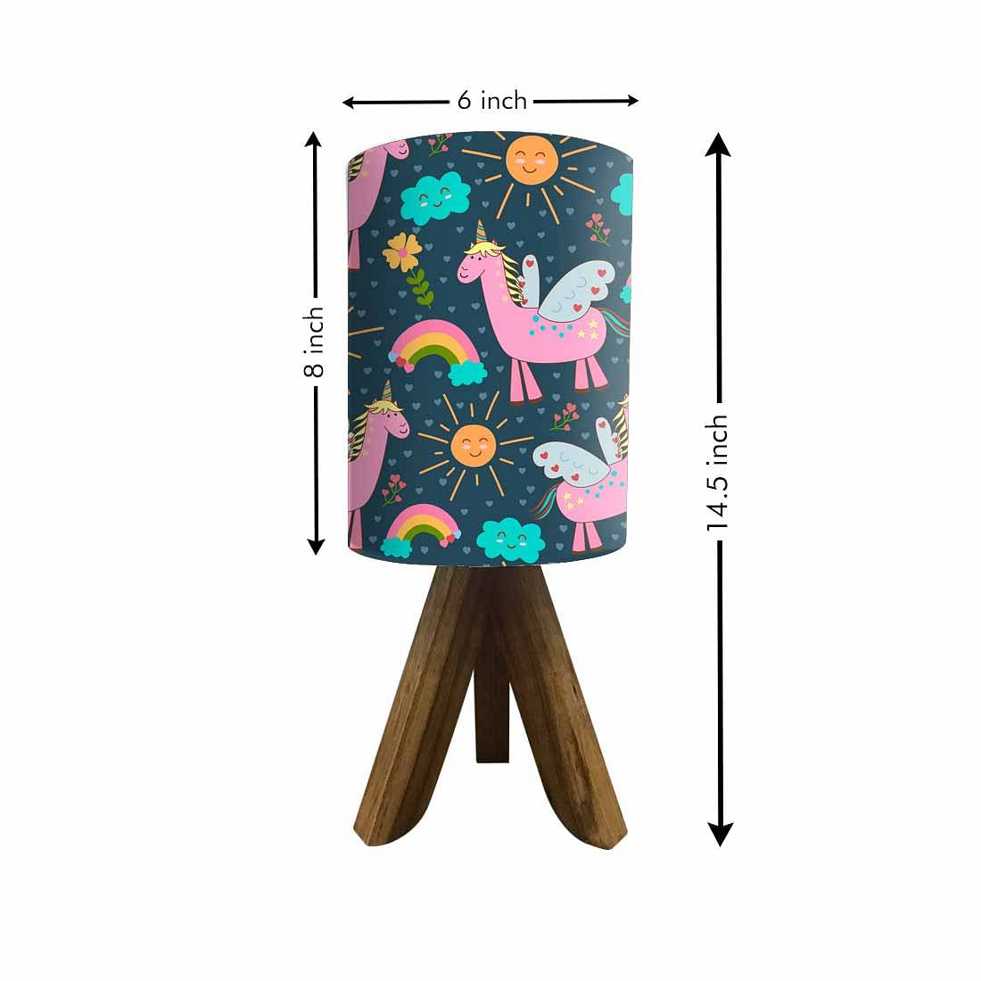 Wooden Table Lamp For Kids - Pink Unicorn Nutcase