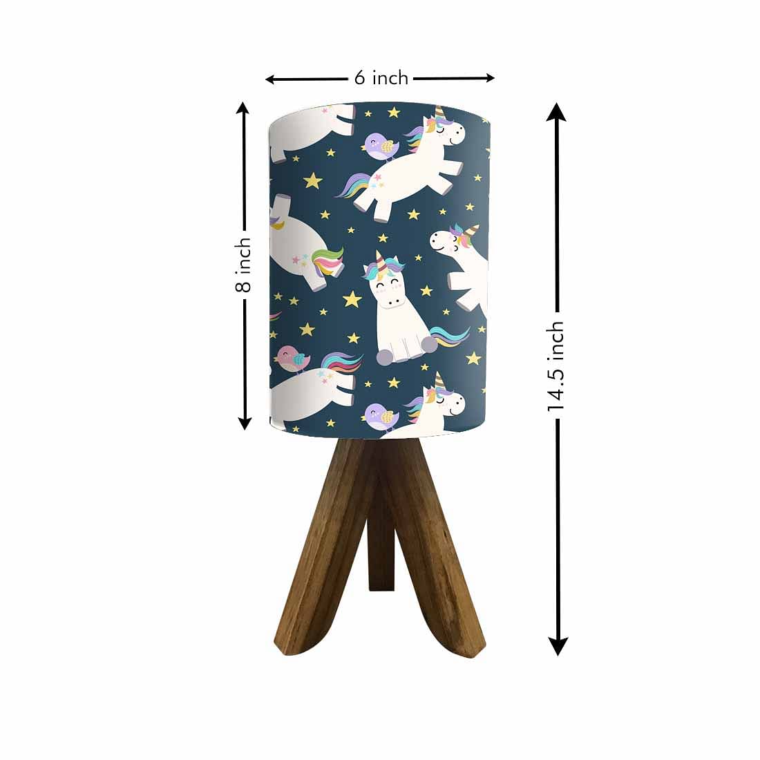 Wooden Study Lamp For Kids - White Unicorn Nutcase