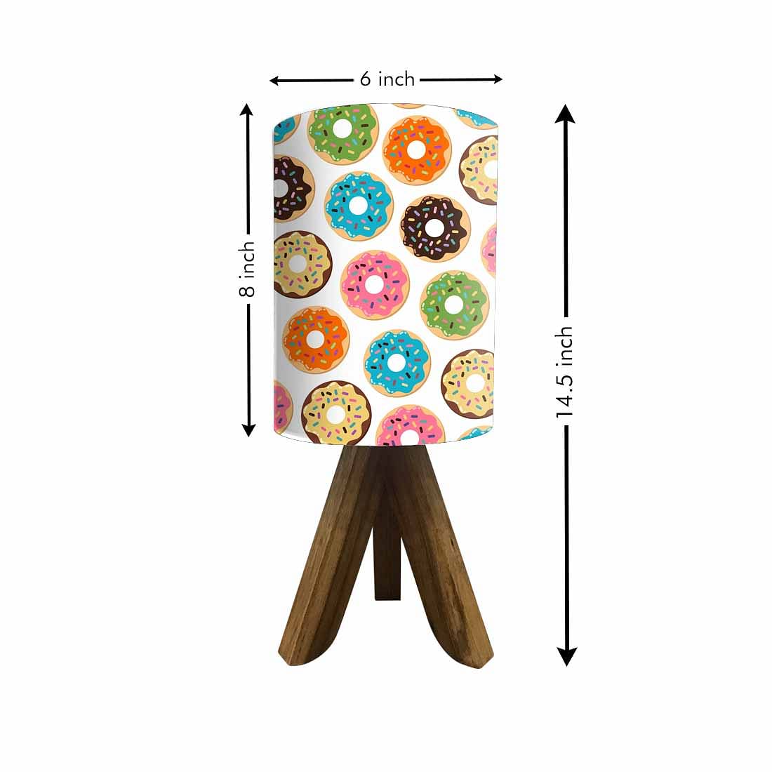 Wooden Base Lamp For Kids - Doughnut Nutcase