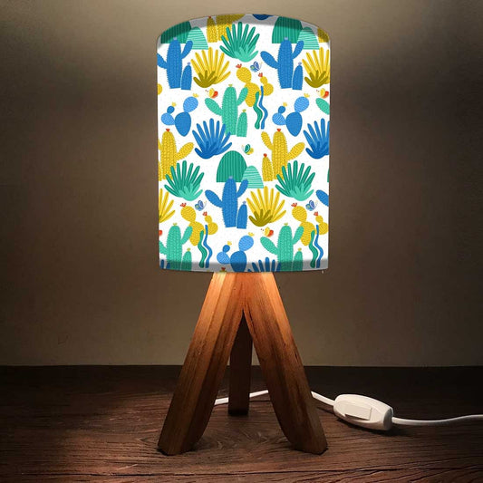 Wooden Study Table Lamp For Kids  - Cactus Nutcase