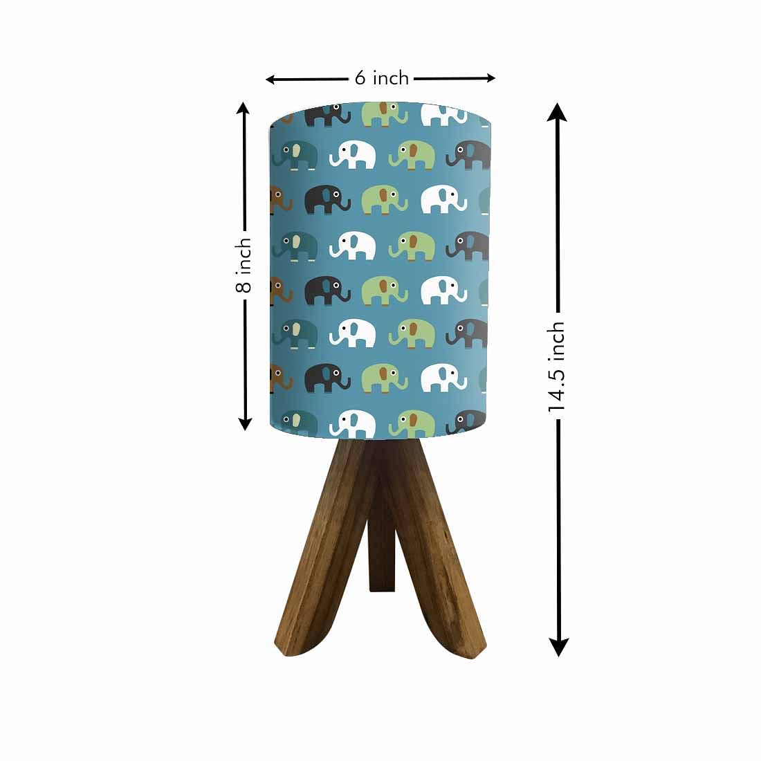 Wooden Lamp Table For Bedroom - Elephants Nutcase