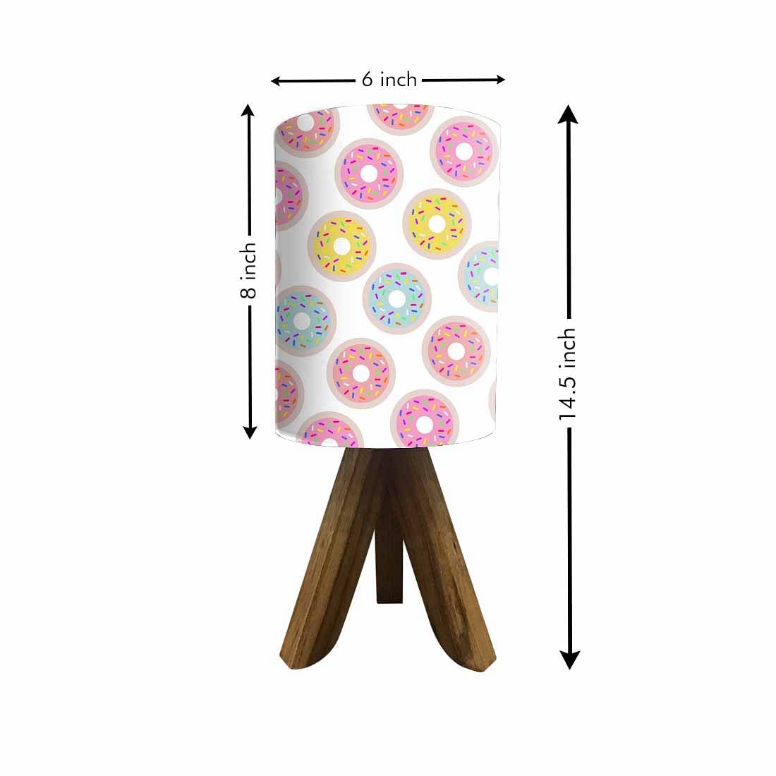 Wooden Side Lamps For Bedroom - Colorful Donuts Nutcase