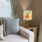 Wooden Table Lamp Mini Tripod Lamps For Bedroom-Retro Flower Nutcase
