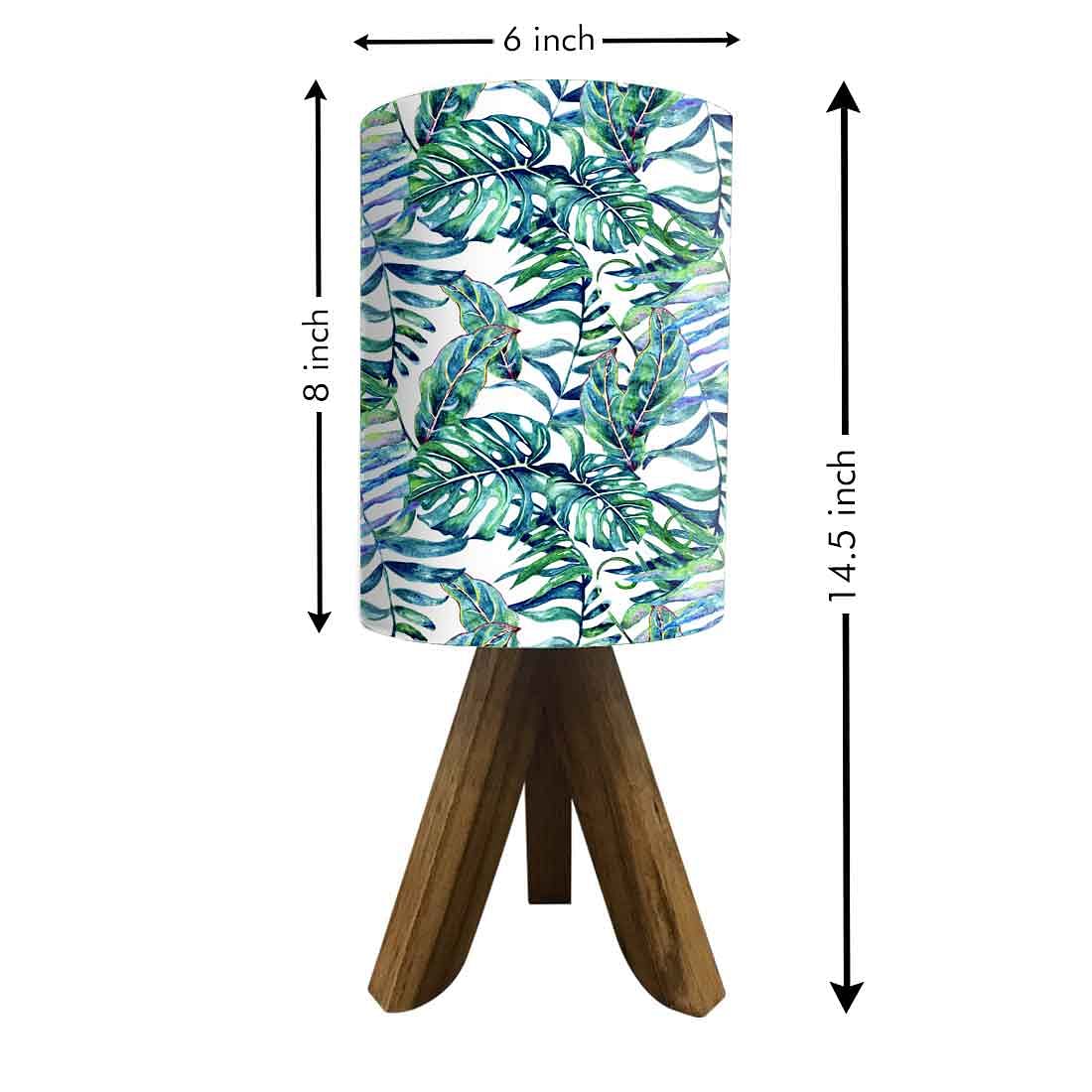 Wooden Study Table Lamp For Bedroom - Leaves Nutcase