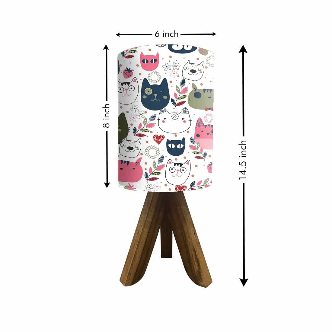 Wooden Stick Lamp For Bedroom - Cute Cats Nutcase