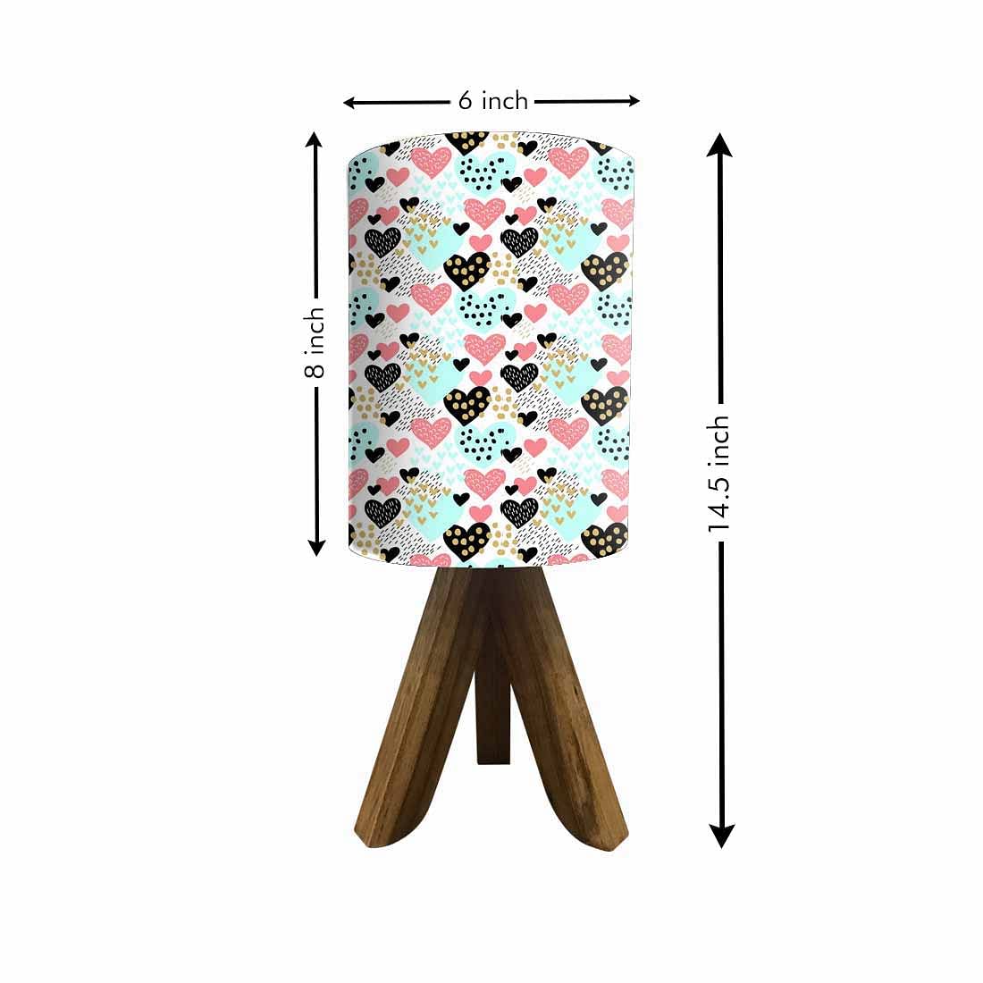 Small Wooden Lamp Table For Bedroom - Dotted Hearts Nutcase