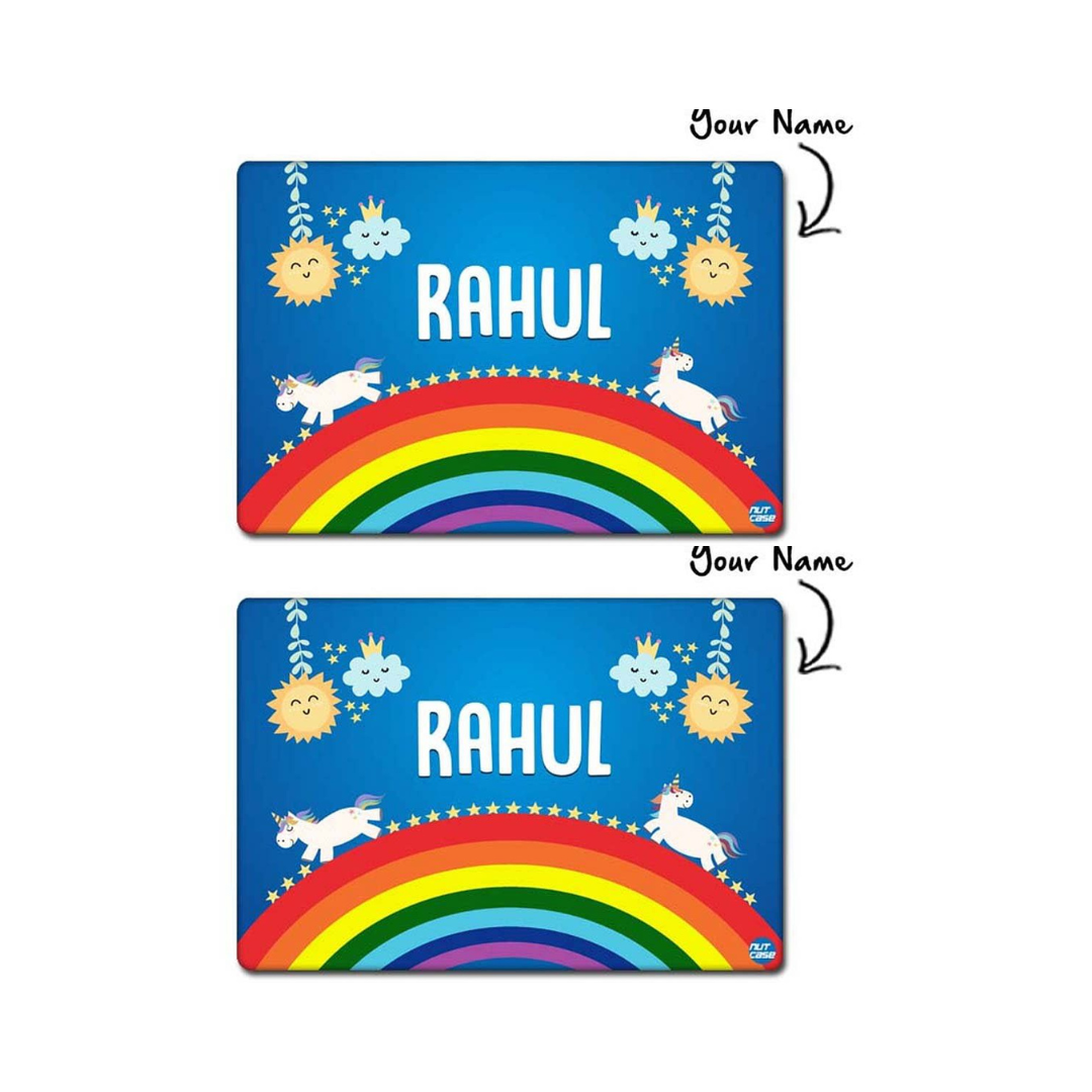 Personalized Placemats for Dining Table Rainbow Theme Return Gifts - Rainbow