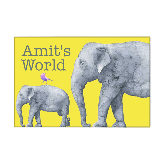 Customized Name Plate for Kids -  Elephant Love Nutcase