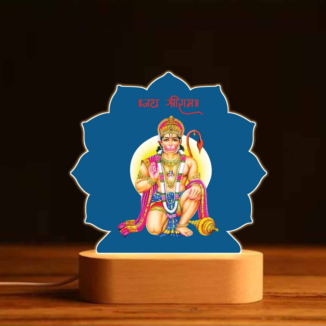 Hanuman Ji Photo Frame with LED Lighting