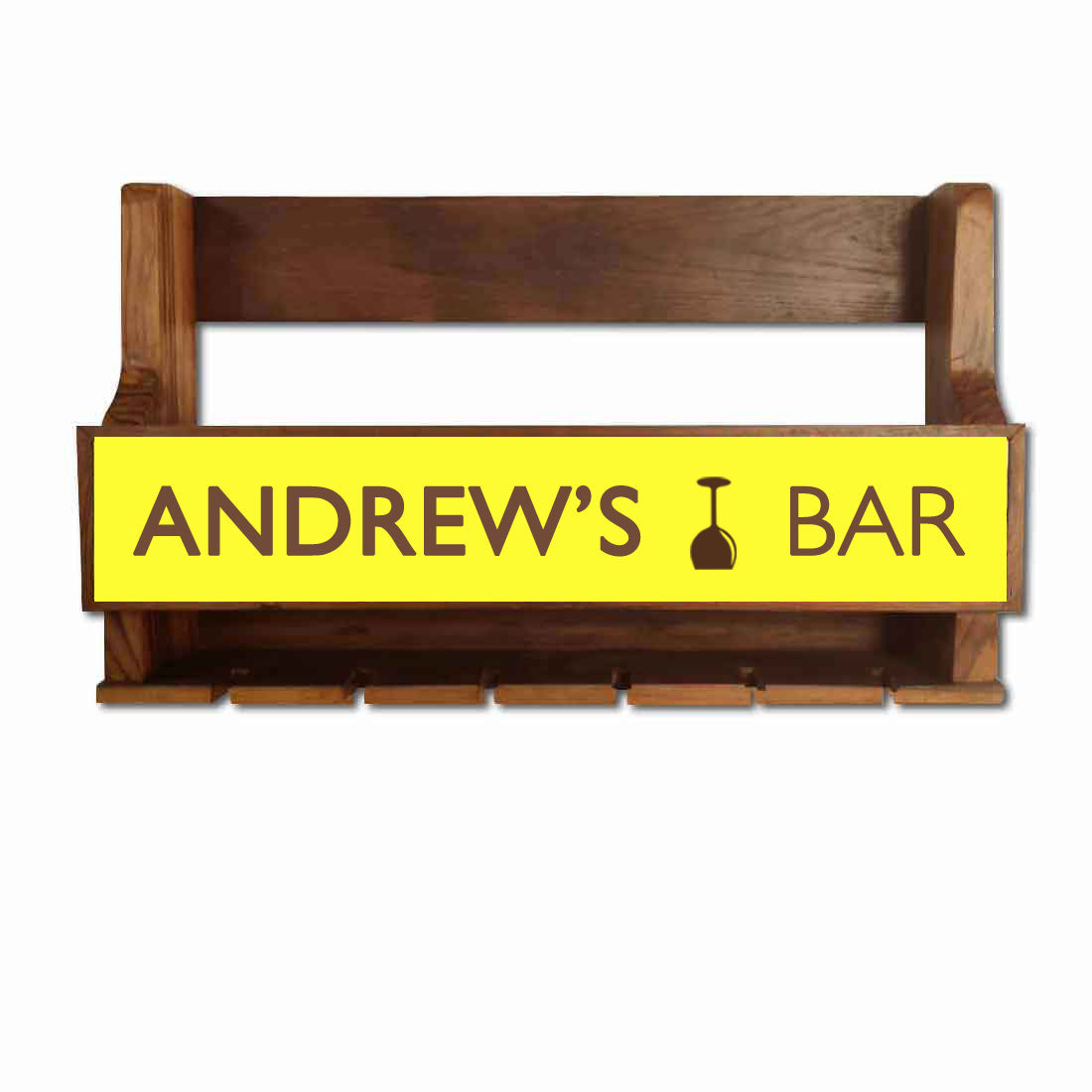 PERSONALIZED WINE RACK GLASS HOLDER
