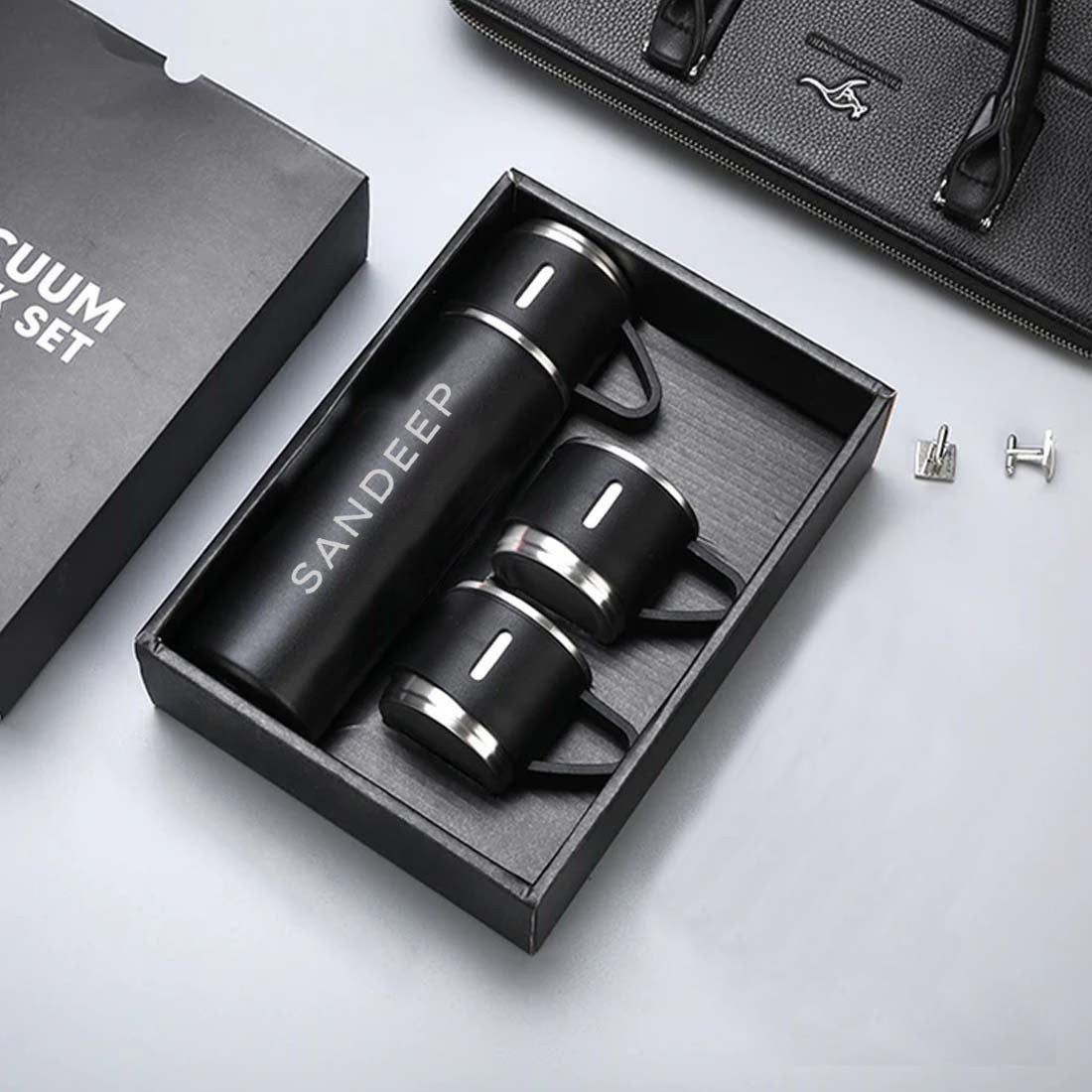 Personalized Thermos With Cups
