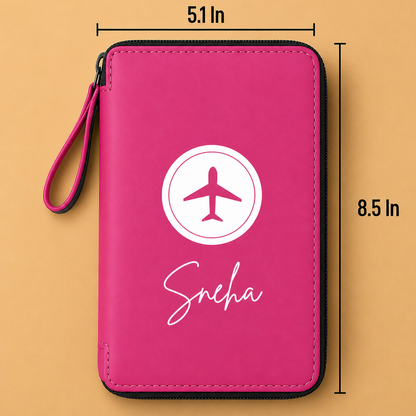 Custom Passport Wallet Travel Organizer with Luggage Tag