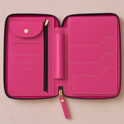 Custom Passport Wallet Travel Organizer with Luggage Tag