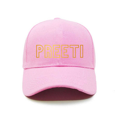 Pink Caps for Women Ladies - Initials