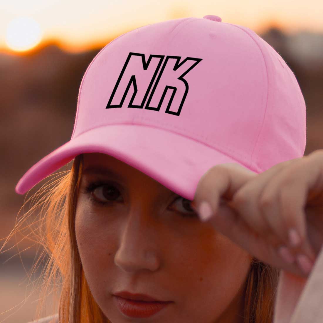 Ladies Cap - Pink Baseball Cap for Women - Name