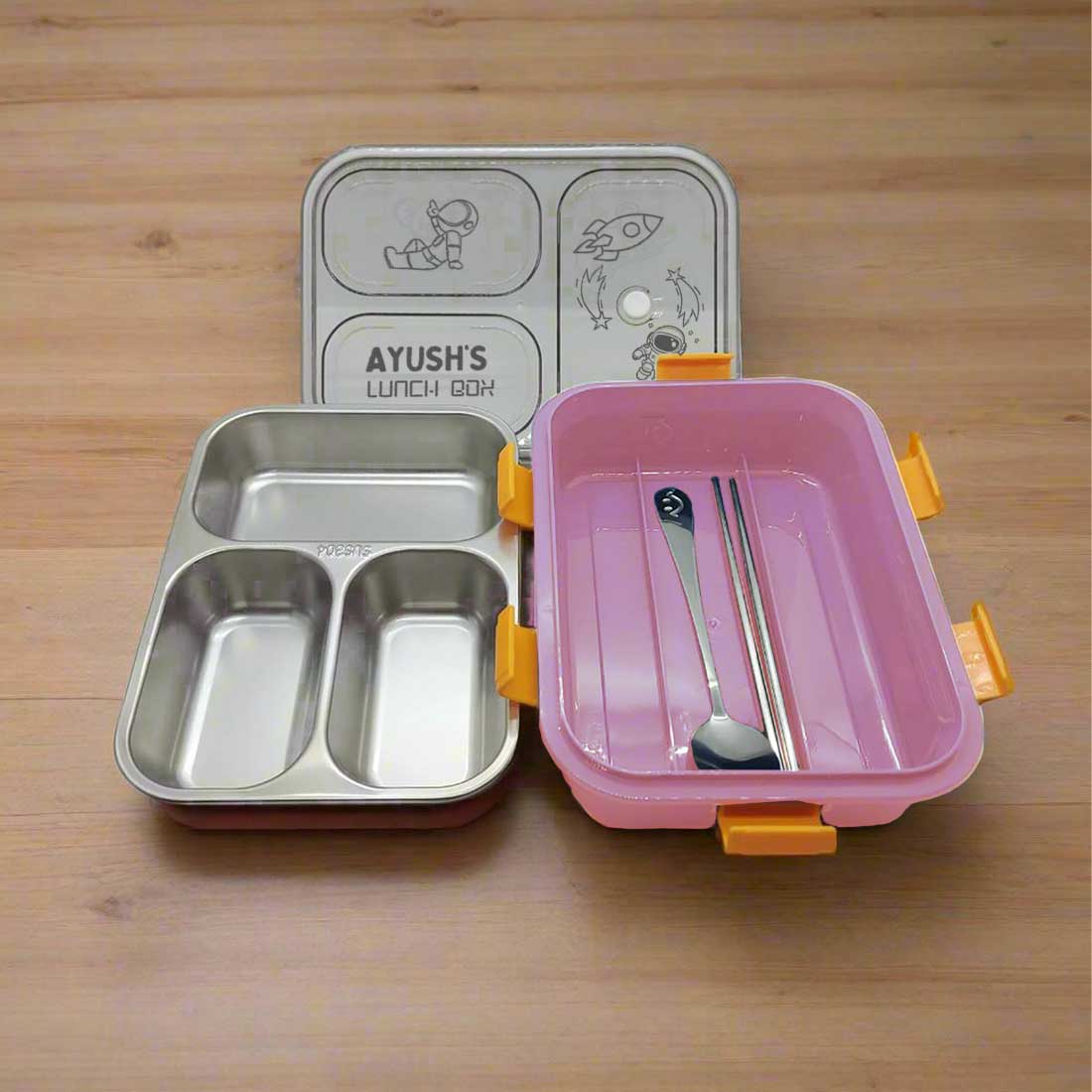 Customized Stainless Steel Childrens Lunch Box Insulated Tiffin Box