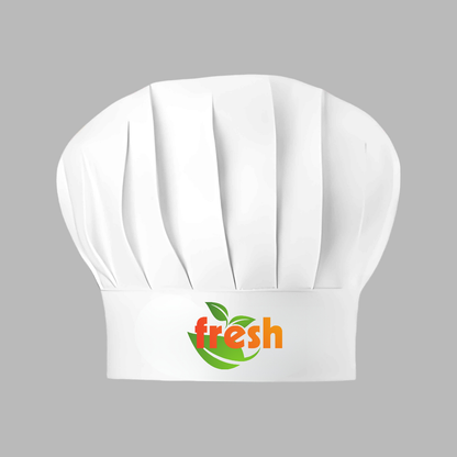 Custom Logo Chef Hat - White Chef Toque with Logo