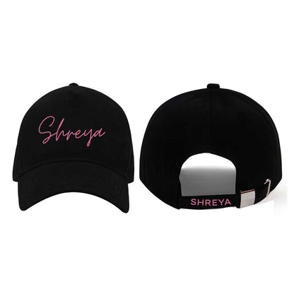 Personalized Cap for Women - Black Caps with Name