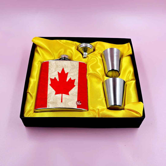 Nutcase Hip Flask Alcohol with 2 Shot Glasses Premium Whiskey Flask Gifts Set - Canada