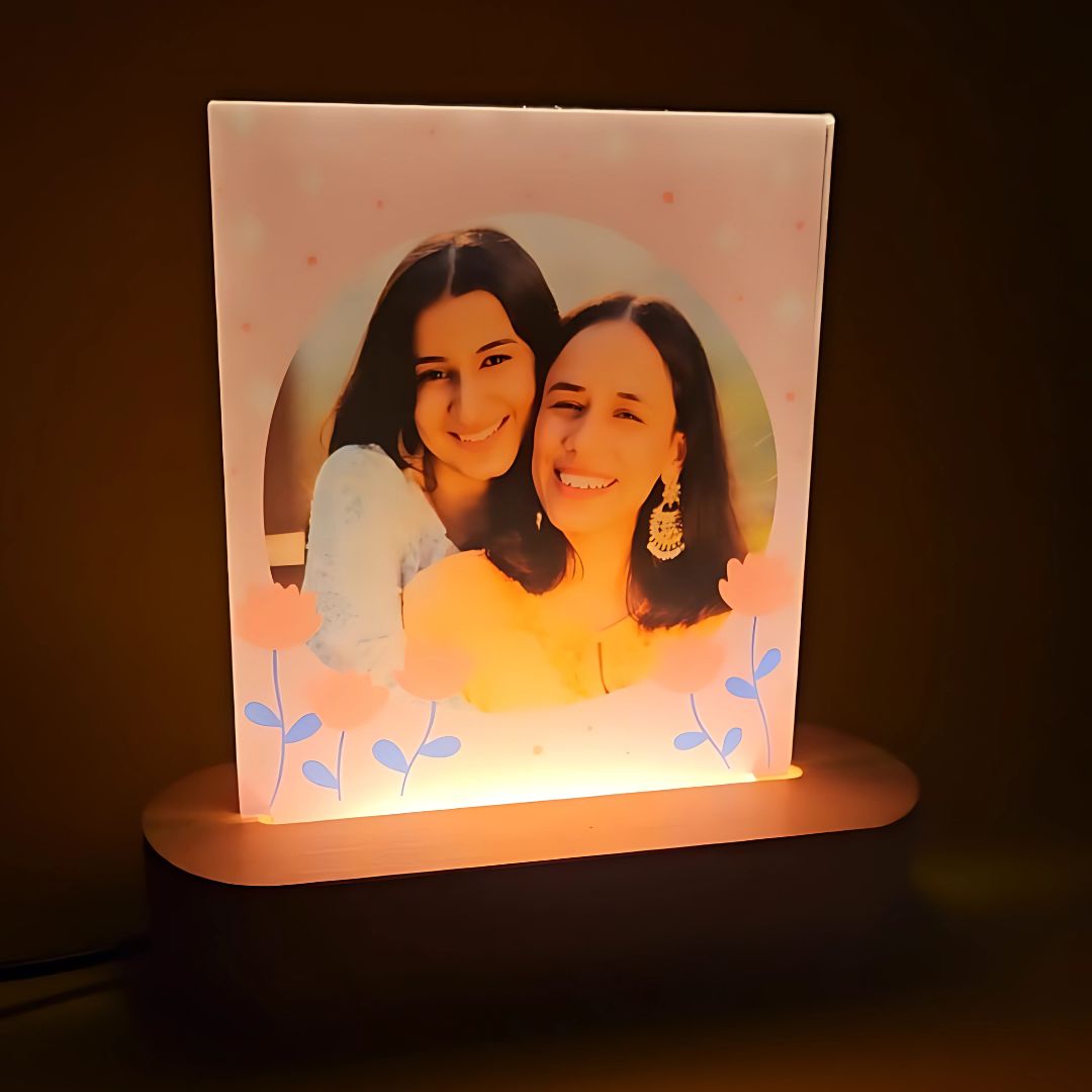 Personalized Mother’s Day Gift Box – LED Photo Lamp, Custom Magnet & Ferrero Rocher Chocolates