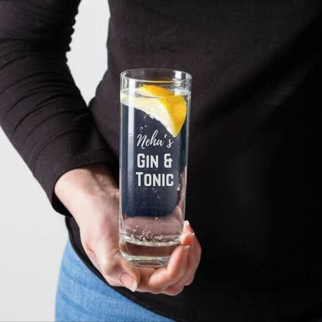 Cocktail Glassware Personalized Highball Glasses - Gin & Tonic