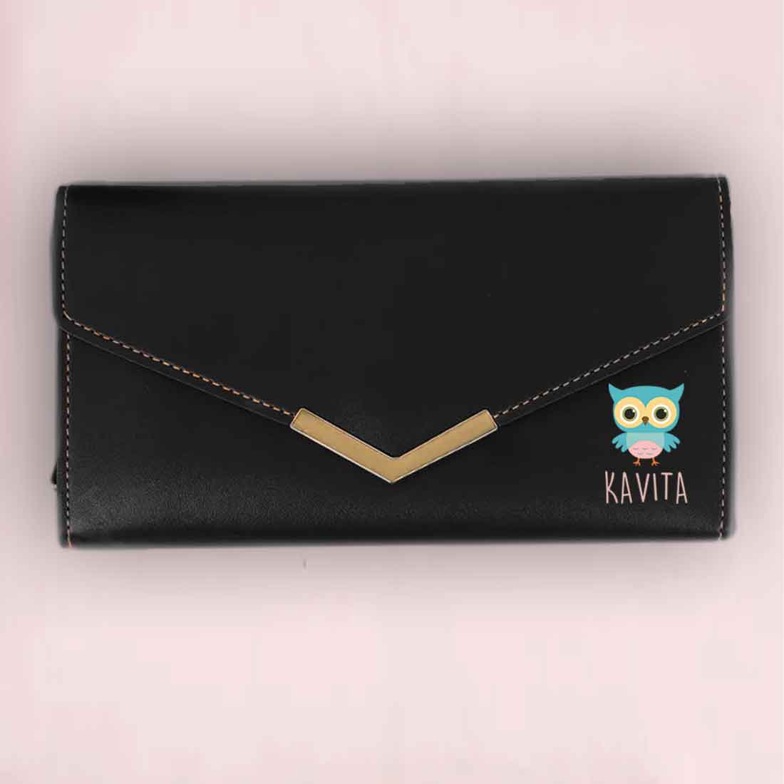 Customized Ladies Purse with Name - Faux Leather Clutch Purses for Women