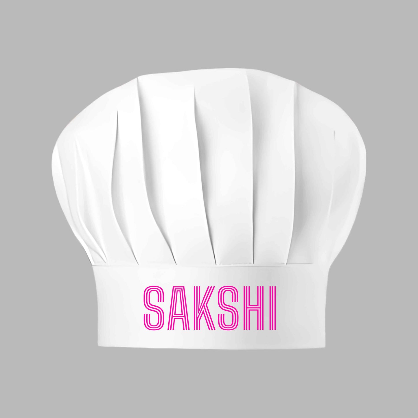 Custom Chef Skull Cap with Name - White Chef Toque