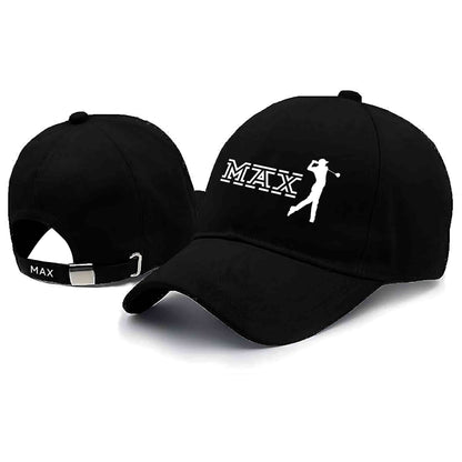 Nutcase Black Color Cap - Personalized with Name Black Caps - Golf