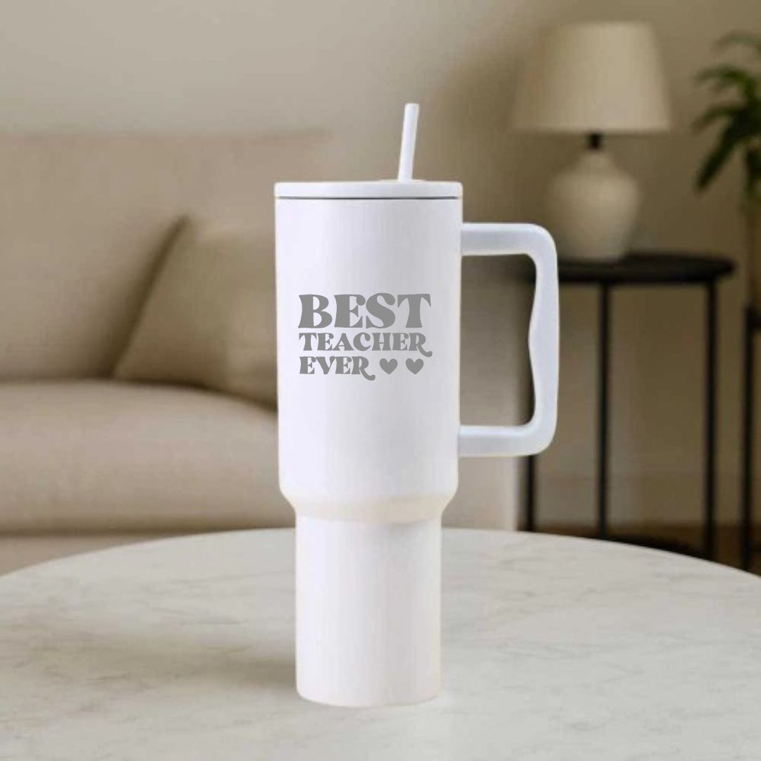 Teacher Day Gift Insulated Tumbler 1200ml with Straw and Lid Large Travel Cups