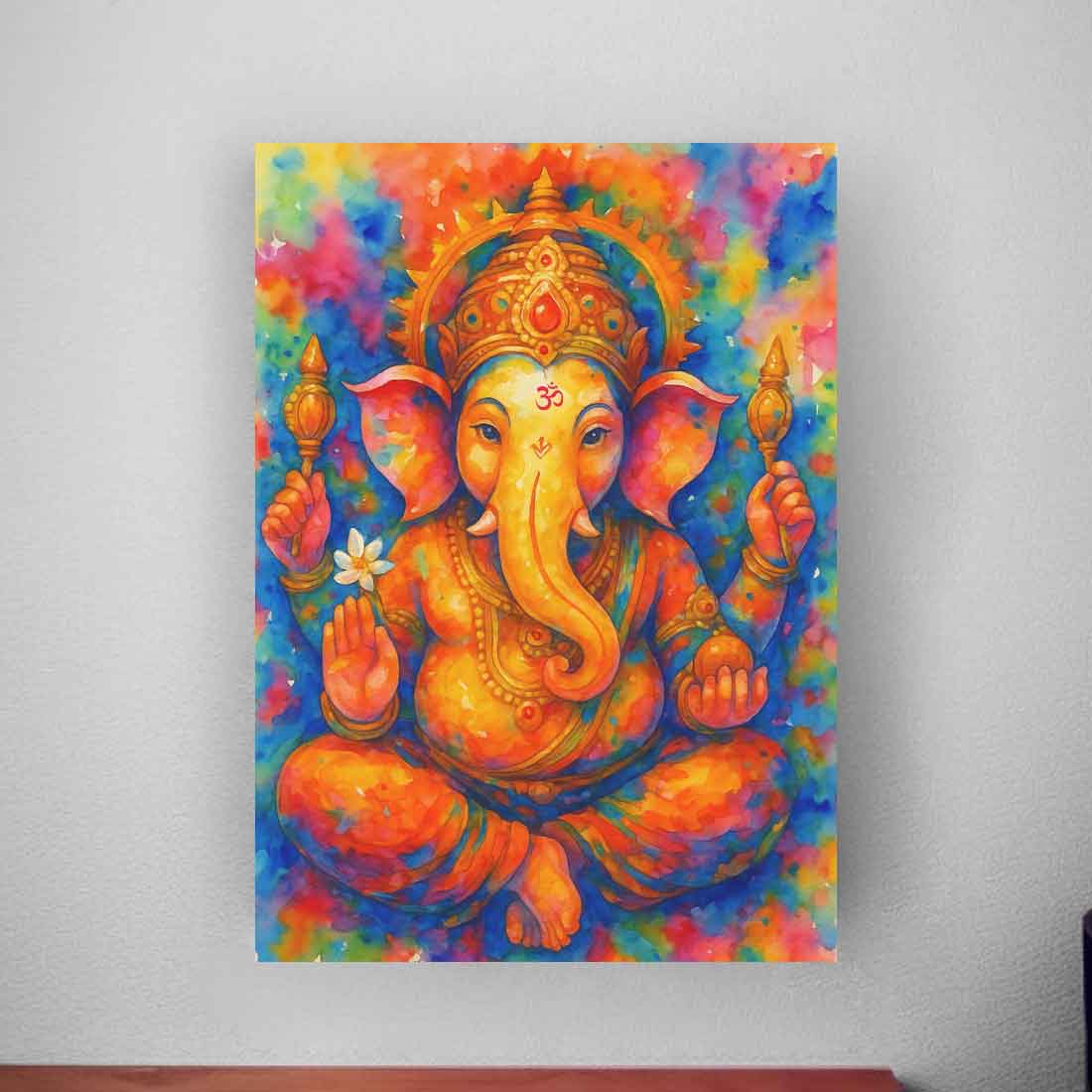 Ganesh ji Photo Frame with Glowing LED Backlight, HD Print– Ideal for Home Temple, Décor, or Gifting