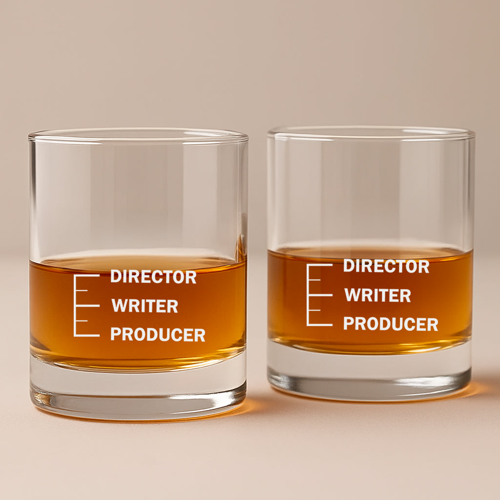 Designer Whiskey Glass for Mixed Drinks Bourbon - DIRECTOR WRITER PRODUCER Filmy