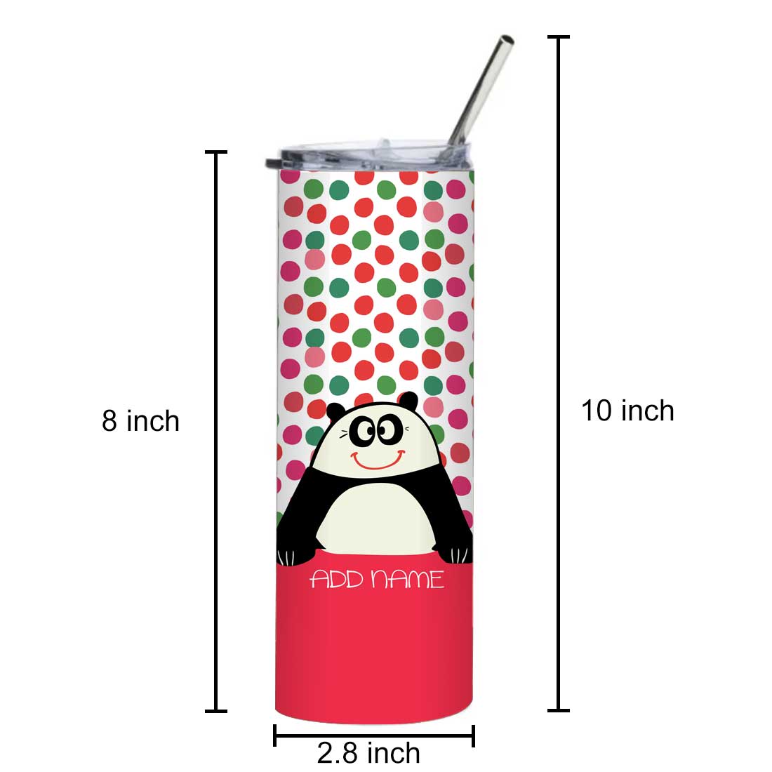 Nutcase Insulated Coffee Cup with Lid and Metal Straw - Customized Travel Mug 600ml
