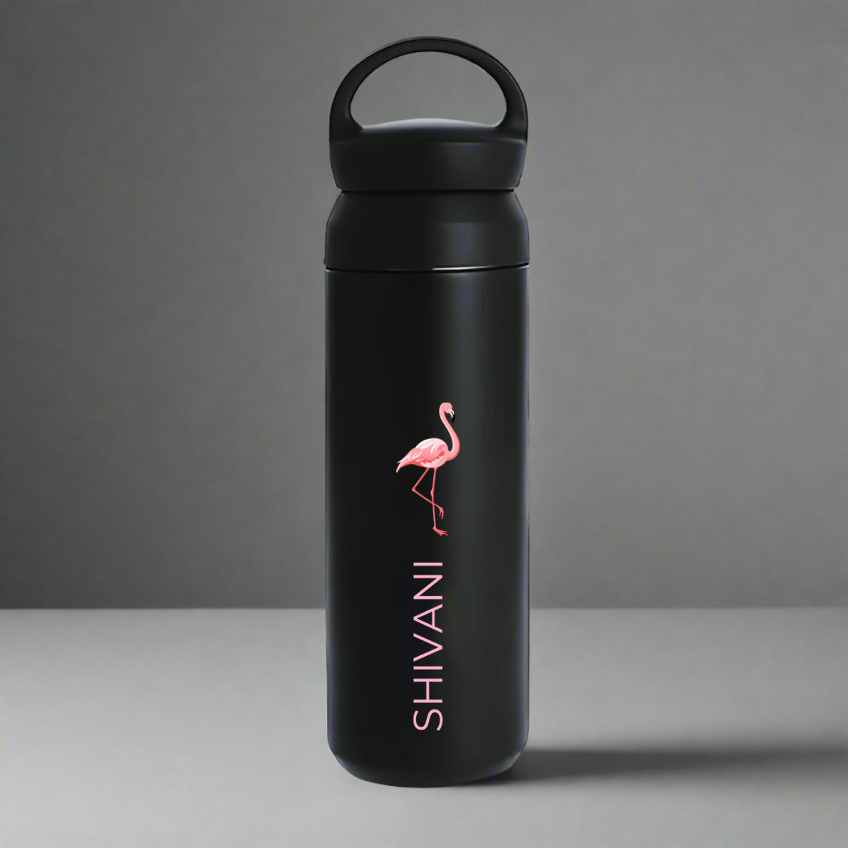 Custom Design Water Bottles-Stainless Steel Thermos Bottle 500ml - Flamingo