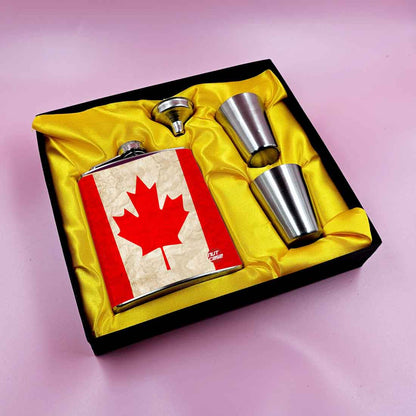 Nutcase Hip Flask Alcohol with 2 Shot Glasses Premium Whiskey Flask Gifts Set - Canada