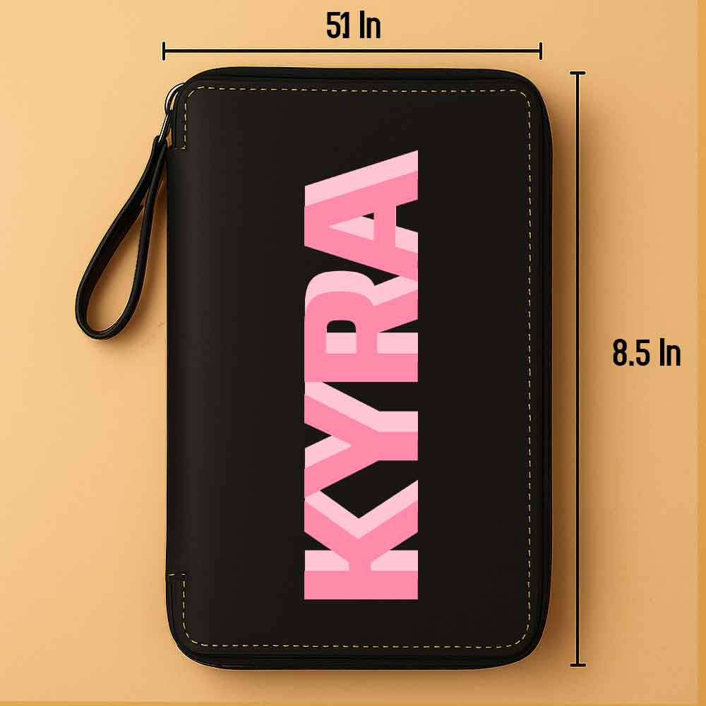 Customized Passport Case with Card Slots Faux Leather Travel Wallet & Luggage Tag Set