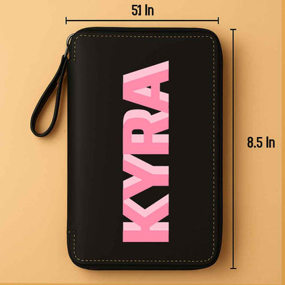 Customized Passport Case with Card Slots Faux Leather Travel Wallet & Luggage Tag Set