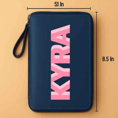 Customized Passport Case with Card Slots Faux Leather Travel Wallet & Luggage Tag Set